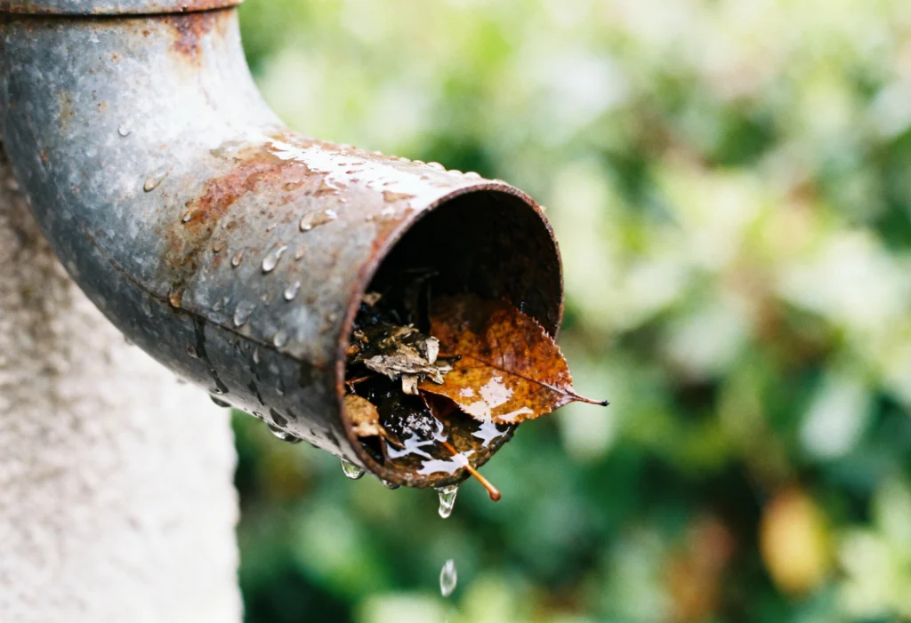 Inspecting gutters for overflow causes
